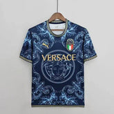 2022 Italy x Versace blue Football kit - Footyb